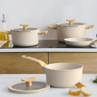 Zestaw garnków BergHOFF Balance 7 częściowy kremowy | BESTSELLER - 5