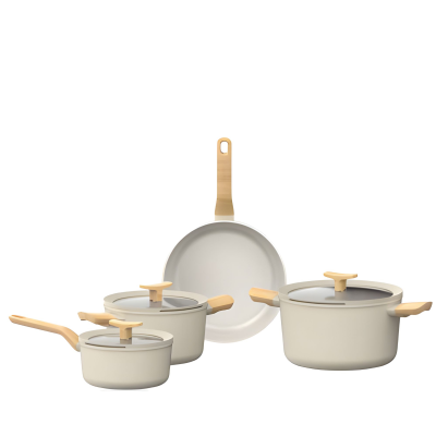 Zestaw garnków BergHOFF Balance 7 częściowy kremowy