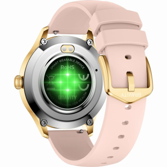 Smartwatch Gravity Różowo Złoty 2 Paski GT25-1 PRO - 10