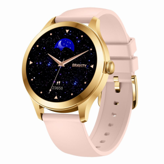 Smartwatch Gravity Różowo Złoty 2 Paski GT25-1 PRO - 2