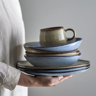 Zestaw porcelany obiadowy Bloomingville Sandrine Nature 12 szt. - 5