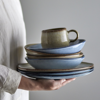 Zestaw porcelany obiadowy Bloomingville Sandrine Nature 12 szt. - 5