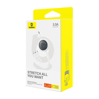Kabel BASEUS Free2Draw USB-A-microUSB/Lightning/USB-C 1.1m (biały) - 7