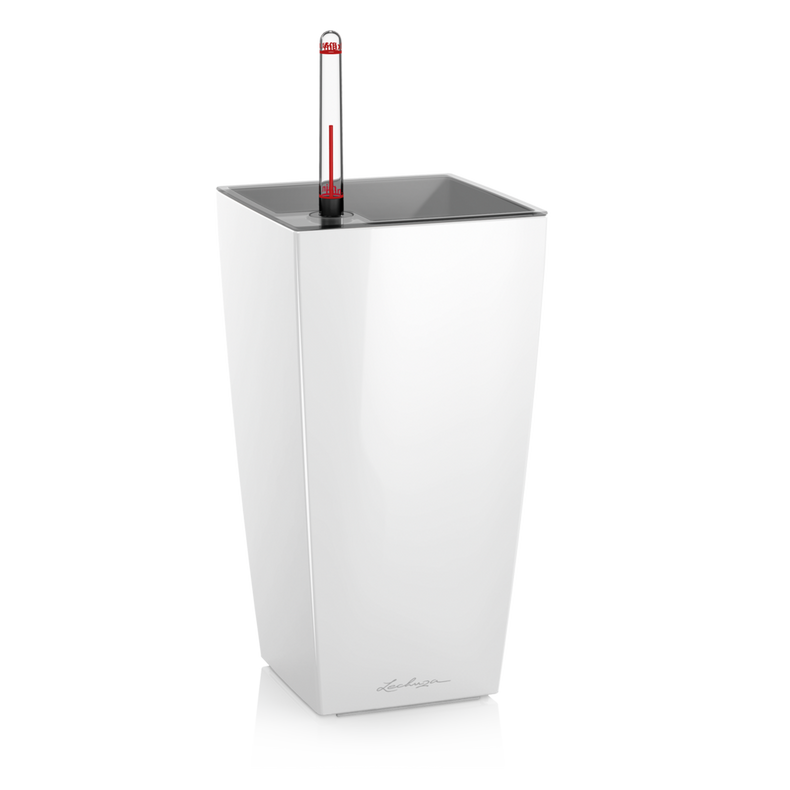  Lechuza Mini Cubi flowerpot | Maxi Cubi white gloss