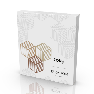 Zestaw 3 podkładek pod naczynia Zone Denmark Hexagon Khaki&Sand&Almond - 5