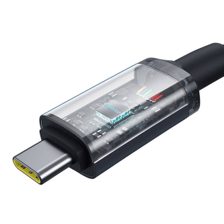 Kabel USB-C do USB-C Baseus Crystal Shine 100W, 1,5m 20Gb (czarny) - 5