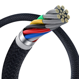 Kabel USB-C do USB-C Baseus Crystal Shine 100W, 1,5m 20Gb (czarny) - 6