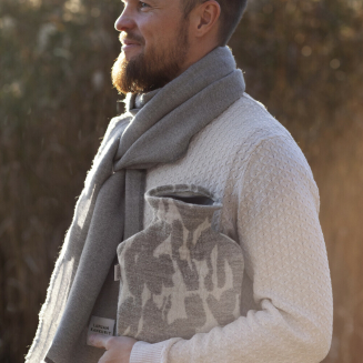 Szal z wełny merino Lapuan Kankurit VIIRU grey 35x170 cm - 5