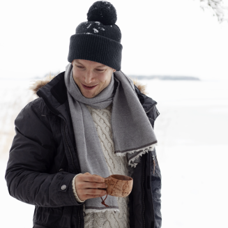 Szal z wełny merino Lapuan Kankurit VIIRU grey 35x170 cm - 2