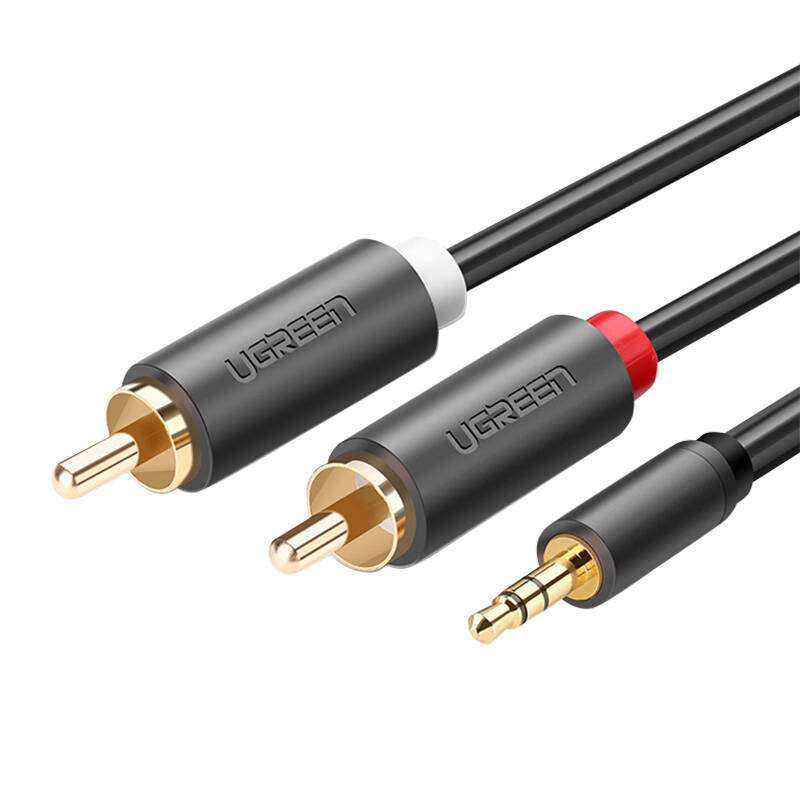 UGREEN AV102 cable jack 3.5mm-2xRCA 1.5m (black)