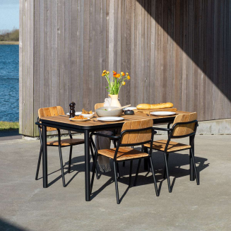 Stół ogrodowy SACKit Kirra Teak Table Noir 150x90 cm - 4