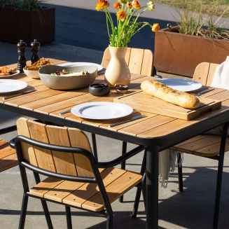 Stół ogrodowy SACKit Kirra Teak Table Noir 150x90 cm - 7