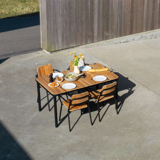 Stół ogrodowy SACKit Kirra Teak Table Noir 150x90 cm - 5
