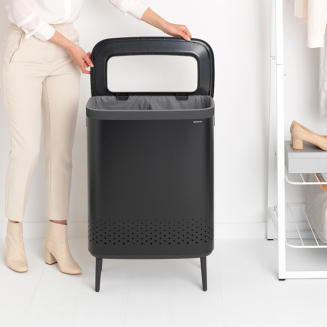 Brabantia Bo laundry basket 2x45l, matte black - 11