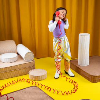  Wigiwama Settee Brown Sugar Children's Sofa - 9