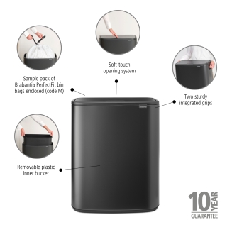 Kosz Brabantia Bo Touch Bin 60l Confident Grey - 13