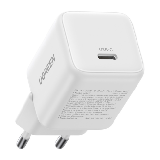  Ugreen X513 30W GaN 1X USB-C Wall Charger (White) - 5