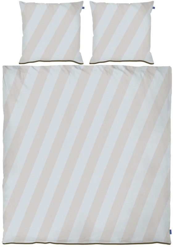 Pościel Mette Ditmer DIAGONAL Light Grey & Sand 200×220 cm