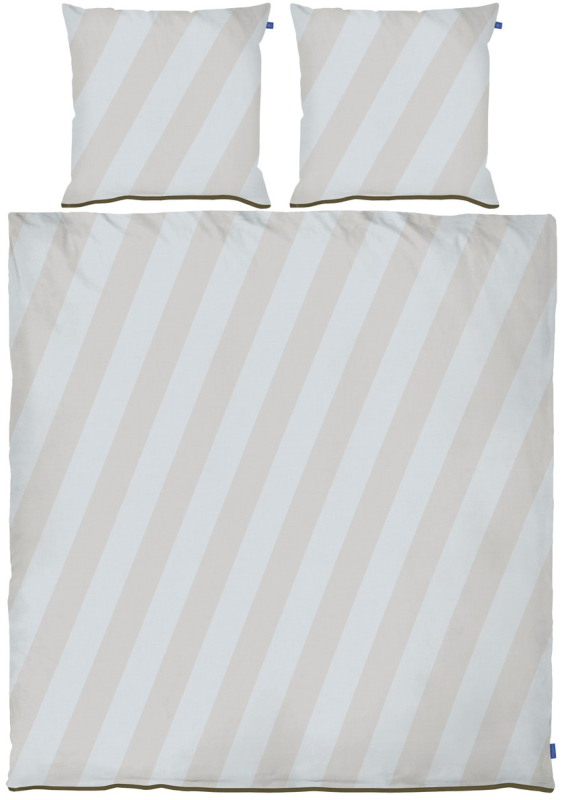 Pościel Mette Ditmer DIAGONAL Light Grey & Sand 200×220 cm