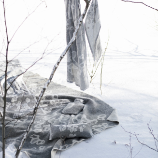 Podkład do sauny Lapuan Kankurit SAIMAANNORPPA white-grey 46x150 cm - 4