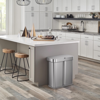  Simplehuman Sensor Liner Pocket Recycler two-chamber basket with motion and voice sensor 58l - 4