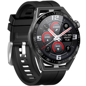 Smartwatch  Rubicon RNCE88-1 Czarny- Czarny Pasek Silikonowy + Czarny Pasek Skórzany - 4