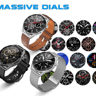 Smartwatch  Rubicon RNCE88-1 Czarny- Czarny Pasek Silikonowy + Czarny Pasek Skórzany - 17