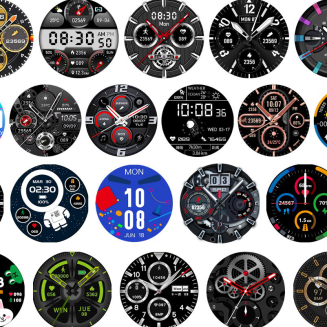 Smartwatch  Rubicon RNCE88-1 Czarny- Czarny Pasek Silikonowy + Czarny Pasek Skórzany - 18