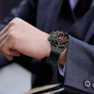 Smartwatch  Rubicon RNCE88-1 Czarny- Czarny Pasek Silikonowy + Czarny Pasek Skórzany - 19