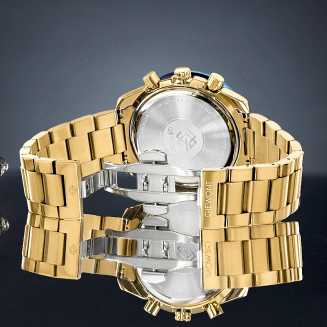 Zegarek Męski Giewont Chronograph Sapphire Złoto Niebieski GW8720-B6 - 6