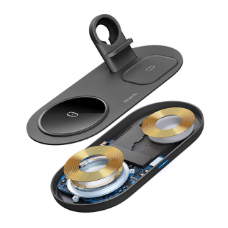 Ładowarka bezprzewodowa Mcdodo CH-7061 3w1 15W (telefon/TWS/Apple watch) czarna - 5