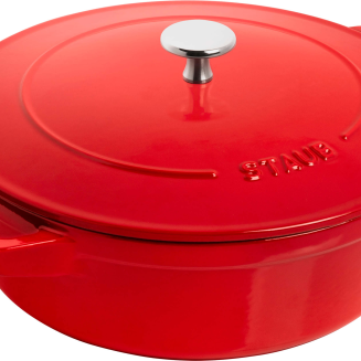 Zestaw 3 naczyń żeliwnych z pokrywą Staub czerwony - 9