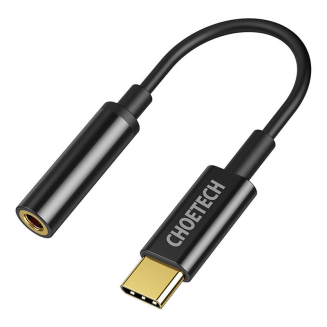 Adapter audio CHOETECH AUX003 USB-C-jack 3,5mm (czarny) - 2