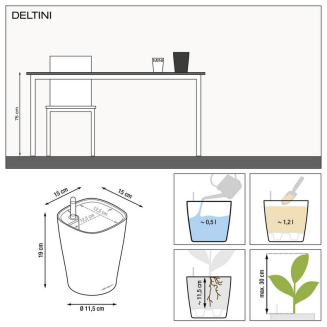  Lechuza Deltini flowerpot anthracite metallic - 5