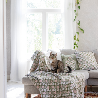 Koc Lapuan Kankurit TULPPAANI rose-olive 130x180 cm - 4