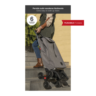 Wózek zakupowy Rolser I-Max Tweed 6L Gris - 19