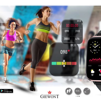 Smartwatch Giewont Różowo-Czarny GW230-3 - 5