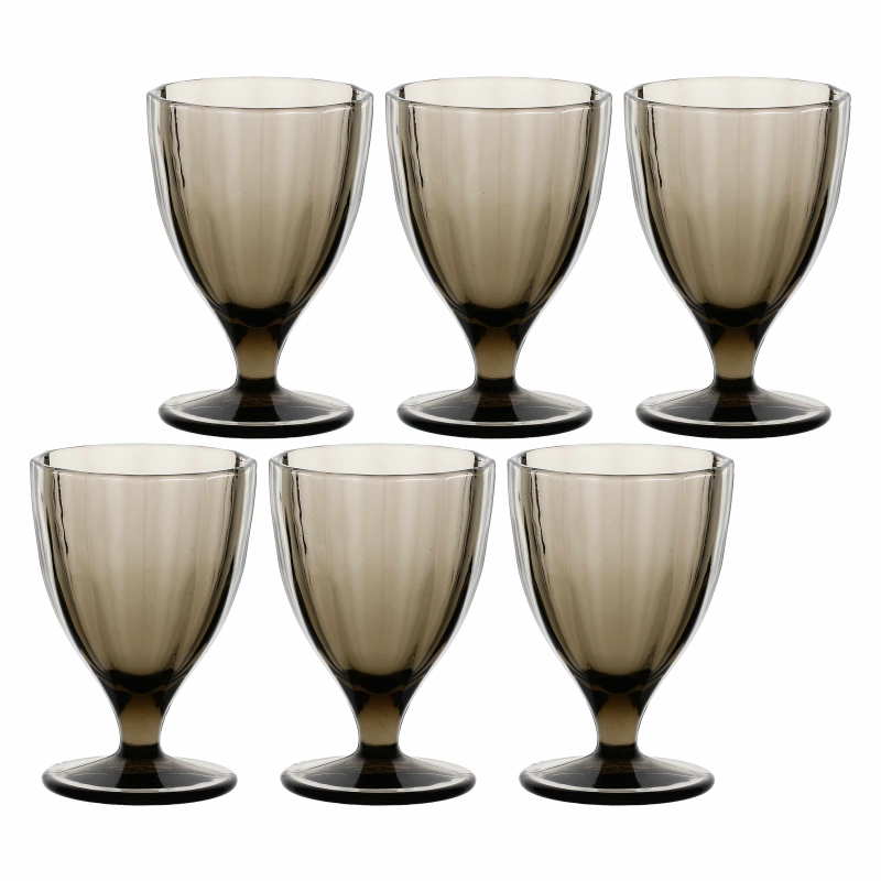  Set of 6 Rose&Tulipani Amami Gray glasses, 300 ml