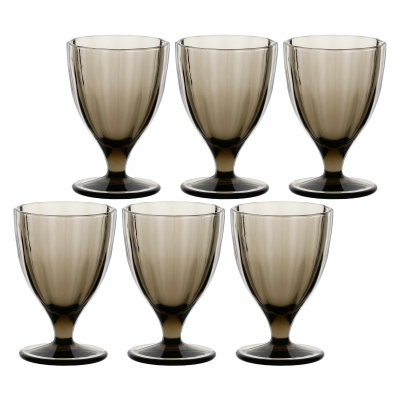  Set of 6 Rose&Tulipani Amami Gray glasses, 300 ml