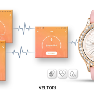 Smartwatch Damski VELTORI VT360-1 Różowy Pasek Silikonowy - 10