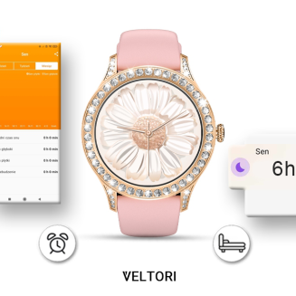 Smartwatch Damski VELTORI VT360-1 Różowy Pasek Silikonowy - 12