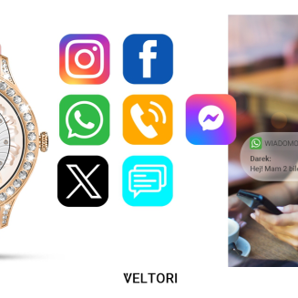 Smartwatch Damski VELTORI VT360-1 Różowy Pasek Silikonowy - 13