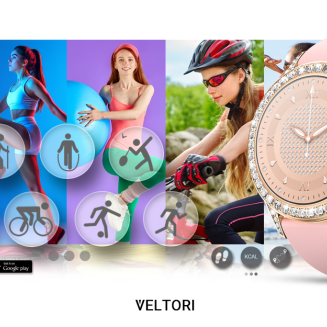 Smartwatch Damski VELTORI VT360-1 Różowy Pasek Silikonowy - 14