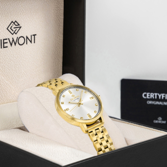 Zegarek Damski Giewont Sapphire Złoto Srebrny GW7370-B2 - 9