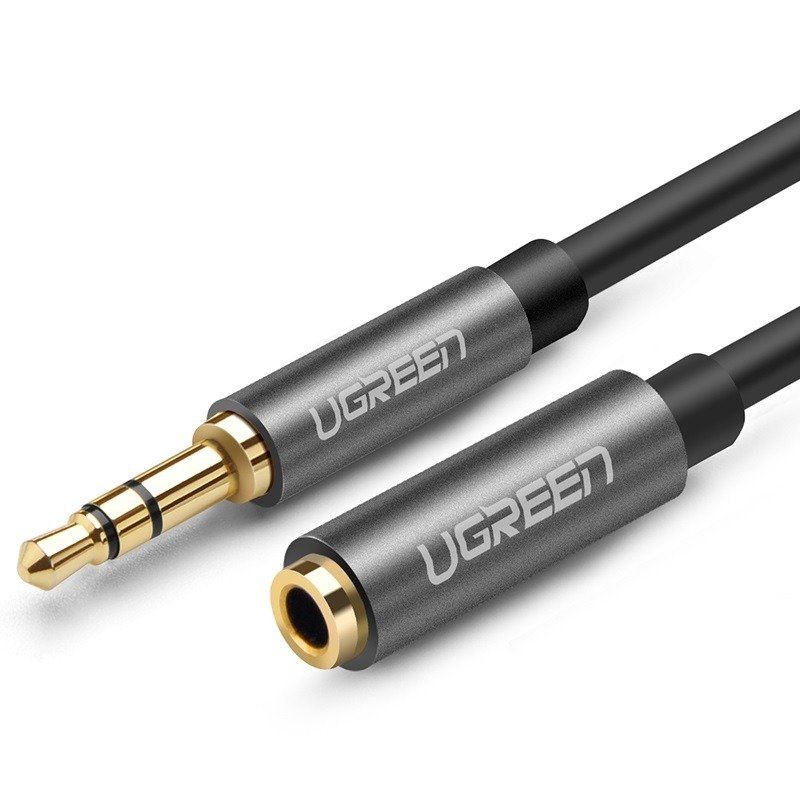  UGREEN AV118 AUX audio extension cable 3.5mm jack, 1m (black)