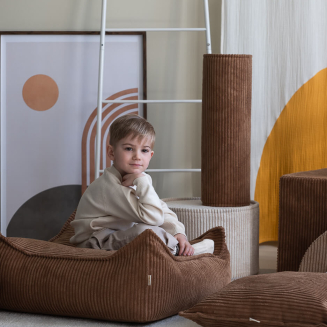  Wigiwama Square Ottoman Toffee Children's Pouf - 4