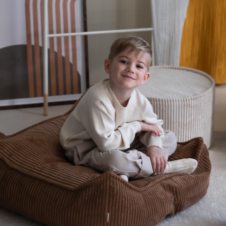  Wigiwama Square Ottoman Toffee Children's Pouf - 5