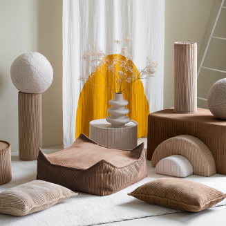 Pufa dziecięca Wigiwama Square Ottoman Toffee - 3