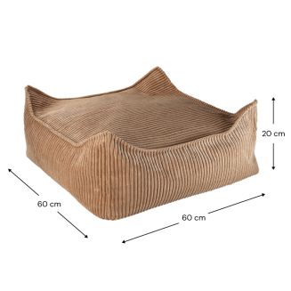  Wigiwama Square Ottoman Toffee Children's Pouf - 2