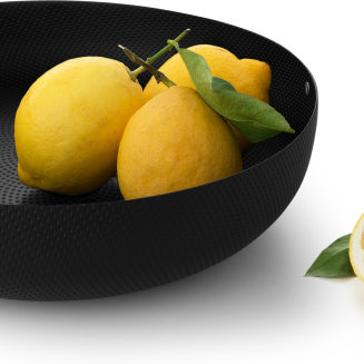 Alessi Texture fruit and snack bowl, black, 29 cm - 5